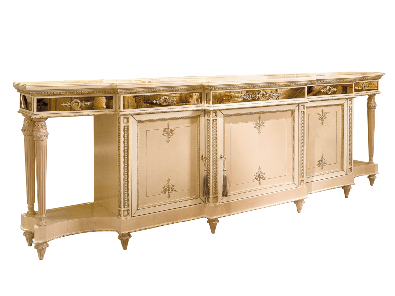 BelCor GD0135NX 01 S 01 sideboard Granducale dining room three doors handmade decorations refined textile luxury italian