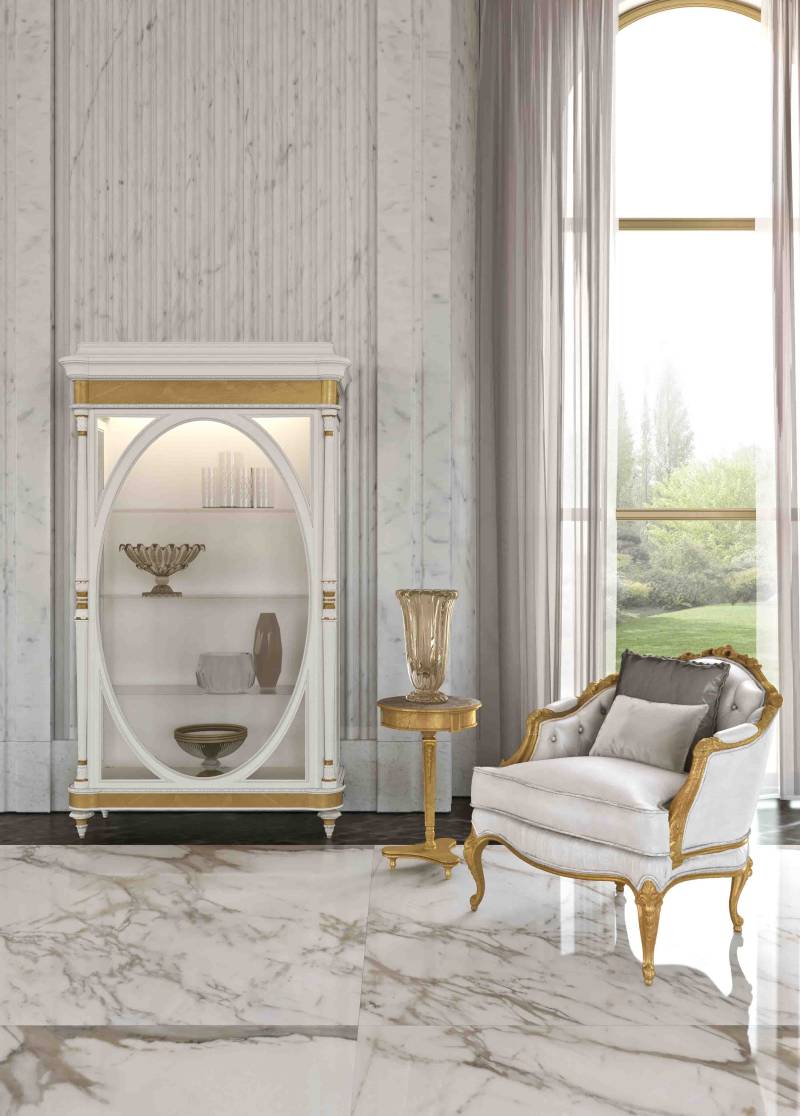 BelCor GD1511LZ 03 T 01 armchair Granducale living room Armonia wite ambient luxury interiors made in italy