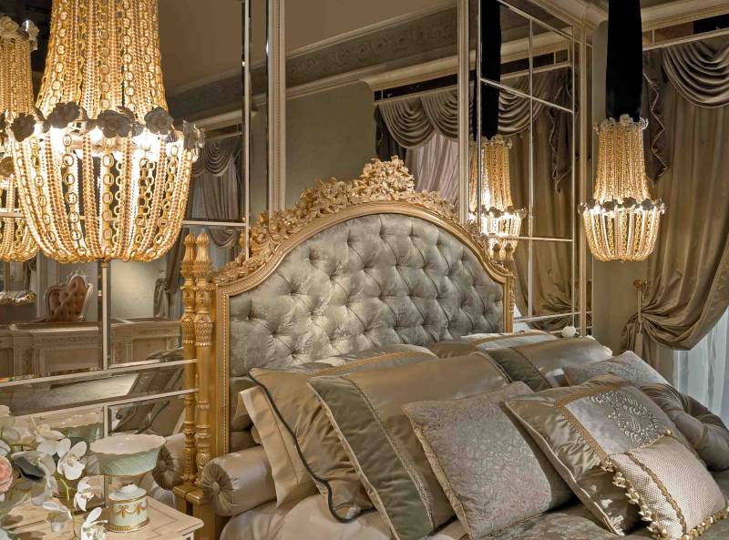 BelCor GD0525IX 01 T 01 bed Granducale bedroom Prodigio headboard upholstered panel handcrafted italian