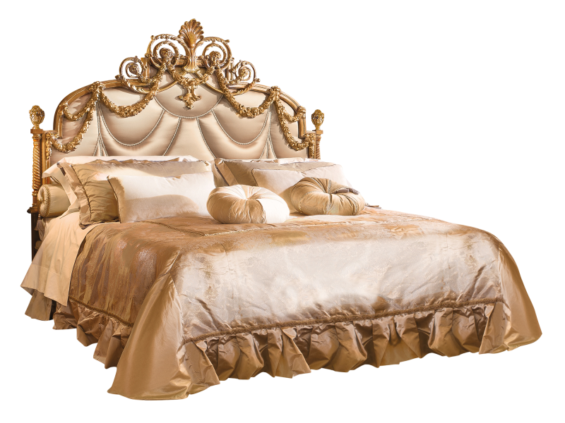 BelCor VE0525IX 01 S 01 bed Versailles bedroom central frieze floral carved garlands handmade luxury italian furniture