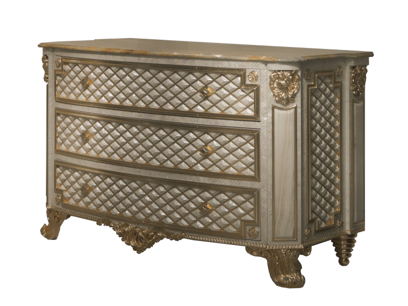 BelCor AE0632NX 01 S 01 chest of drawers Aurea living room Sublime Marble top gold decorations italian luxury custom made