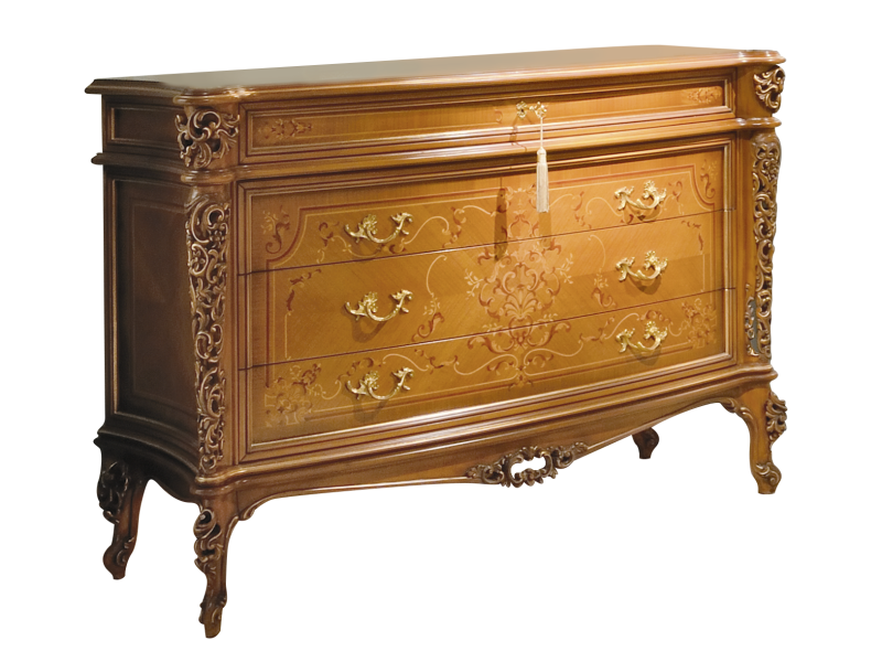 BelCor MS0632NX 01 S 01 chest of drawers Majestic bedroom Eleganza pillars structure sophisticated carvings interior italian classic