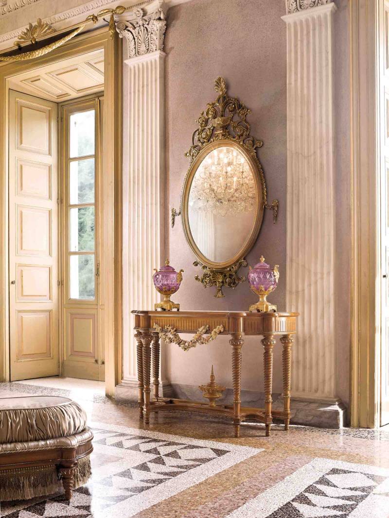 BelCor VE0692NX 01 T 01 mirror Versailles bedroom Meraviglia rich decorative carvings and friezes timeless classic italian style furniture