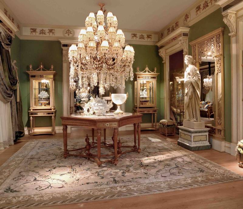 BelCor GD0143IM 01 T 01 table Granducale entrance La Bellezza central round top decorated exclusive luxury seating