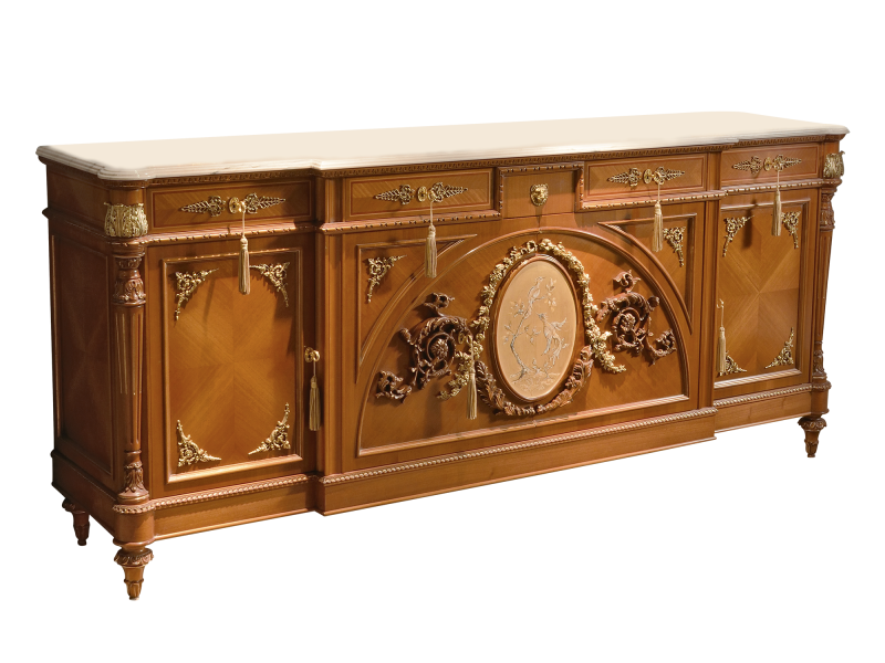 BelCor PA0134NX 01 S 01 sideboard Palladio living room Magnifica four upper drawers decorative bronzes elegant luxury furnishings