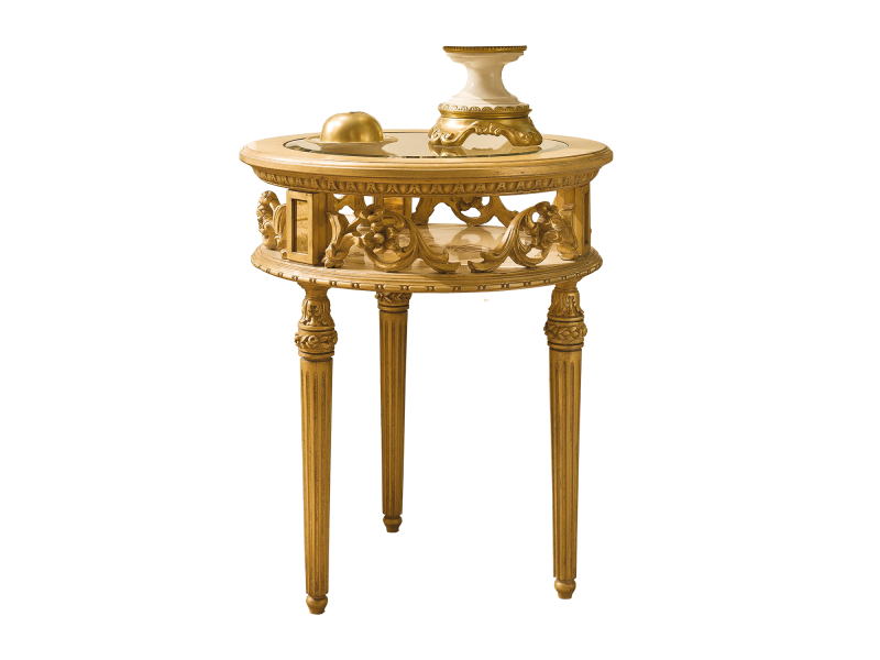 BelCor GD0281CY 01 S 01 side table Granducale entrance La Bellezza crystal insert wooden inlaid top interior inspiring italian classic projects