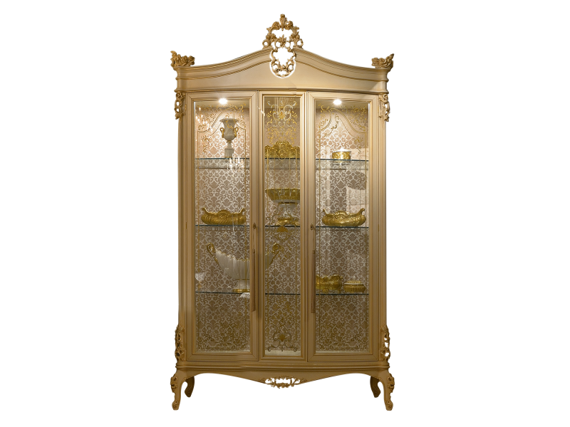 BelCor MS0102AX 01 S 01 showcase Majestic living room Eleganza two opening crystal doors artisanal furnitures made in italy