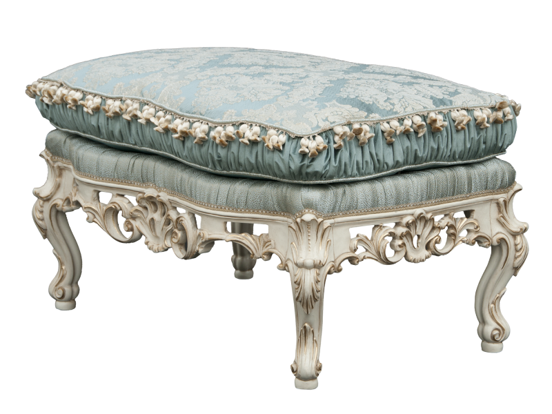 BelCor RG1551DY 01 S 01 pouf Regale living room Eleganza rich carvings structure luxury made in italy interior