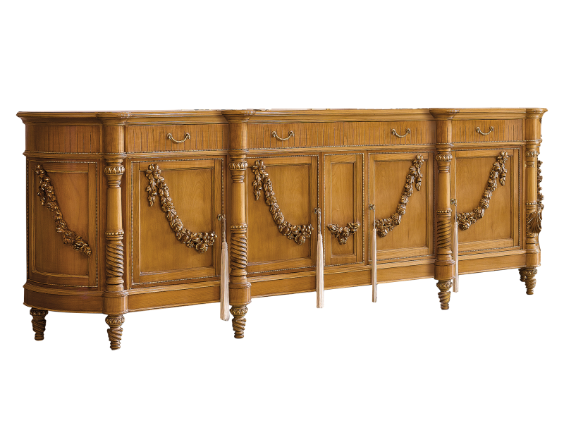 BelCor VE0133NX 01 S 01 sideboard Versailles dining room wooden top elegant inlay artisanal furnitures made in italy