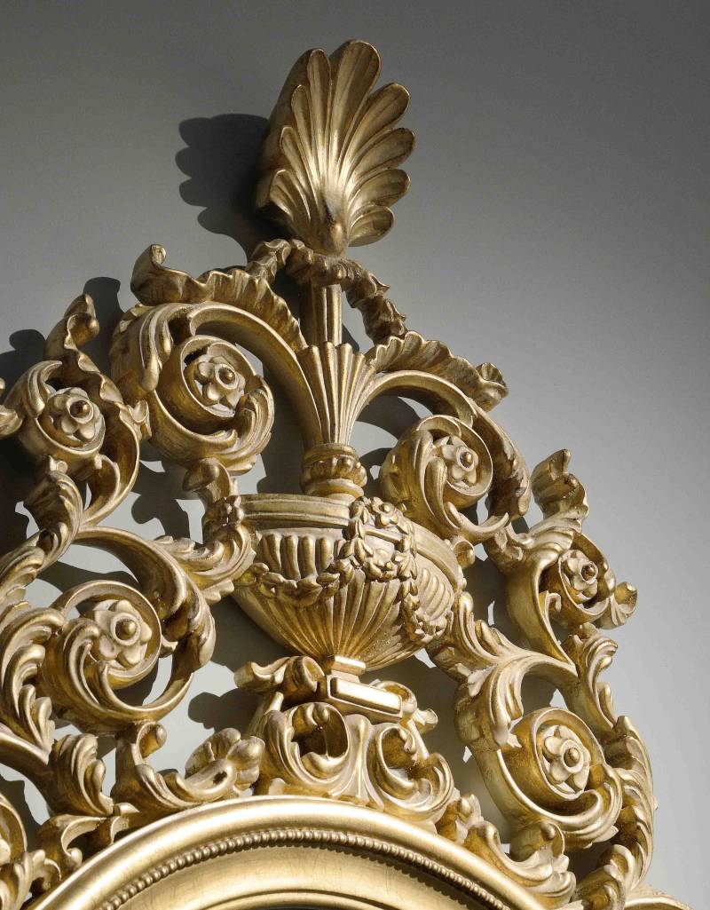 BelCor VE0692NX 03 T 01 mirror Versailles bedroom Meraviglia golden carvings detail luxurious made in italy furnishings furnitures