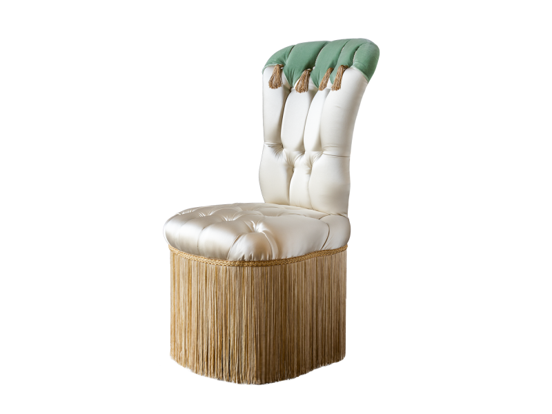 BelCor FL0741AX 01 S 01 small armchair Flora bedroom Meraviglia capitonné working double fabric luxury made in italy furnistures