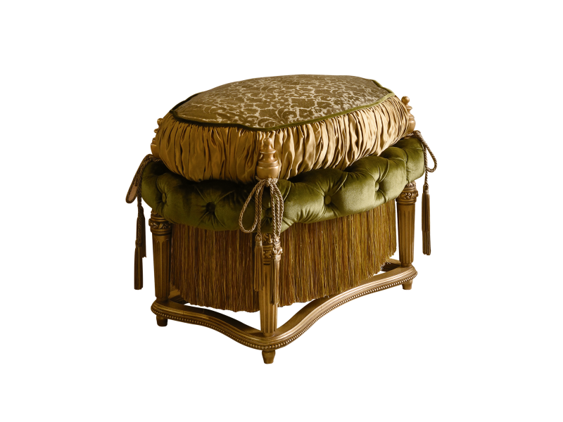 BelCor GD1551EZ 01 S 01 pouf Granducale entrance La Bellezza wooden structure cross vault handmade italian furniture