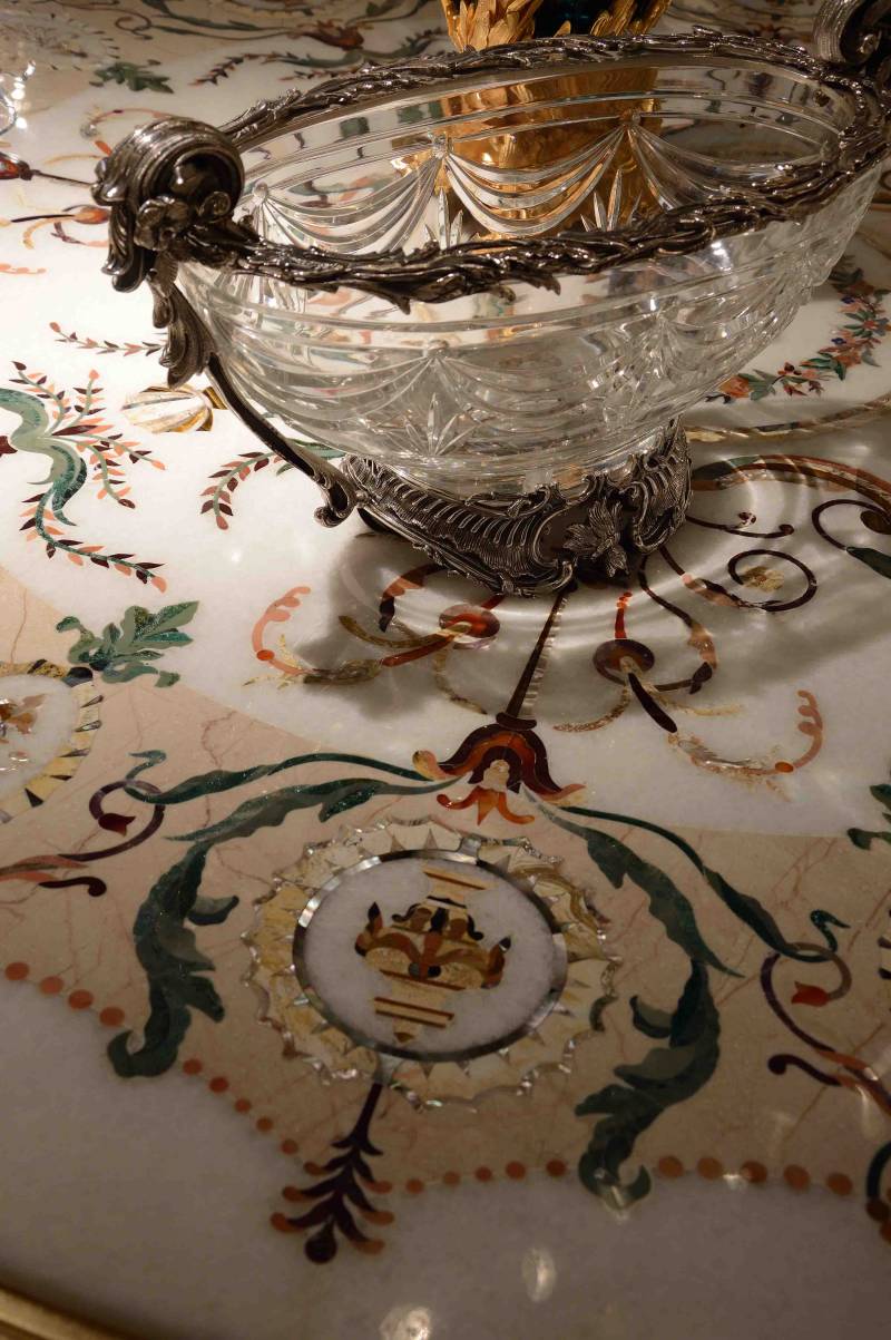 BelCor OS0282MX 01 T 01 central table Orsini living room Sublime inlaid marble detail luxury made in italy interior