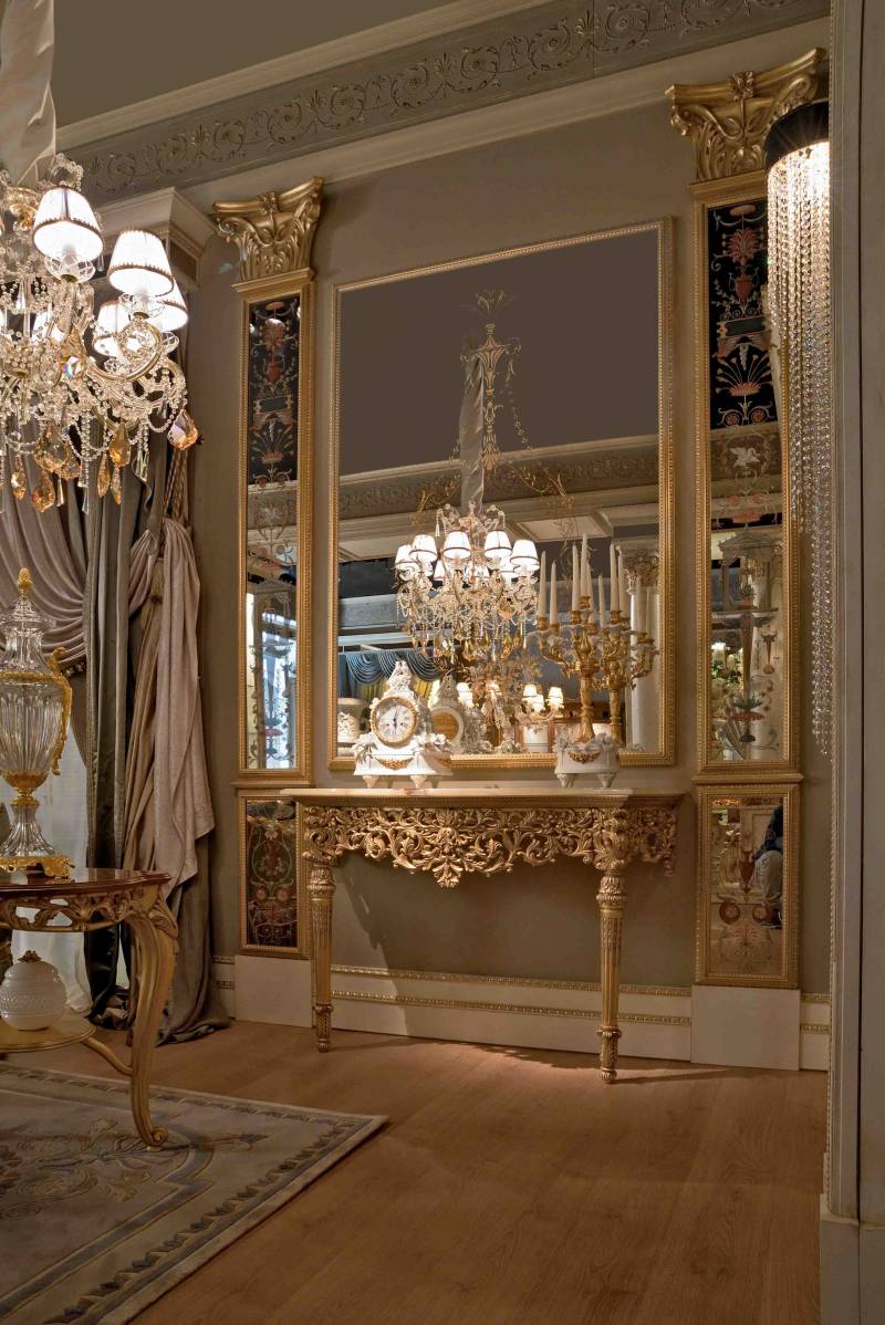 BelCor GD0692NY 01 T 01 mirror Granducale living room Bellezza handmade gold leaf decorations italian classic furniture luxury