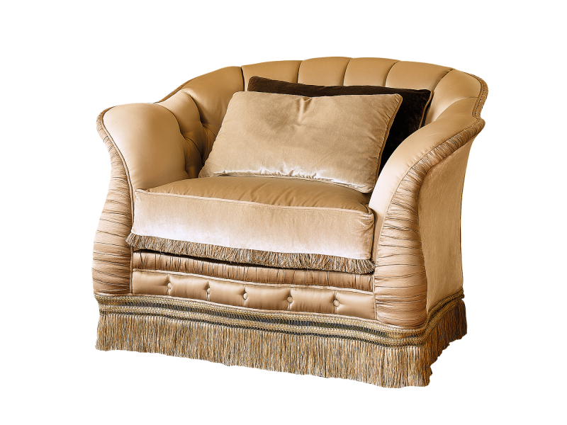 BelCor VE1511IX 01 S 01 armchair Versailles living room completely upholstered capitonné working luxurious made in italy furnishings furnitures