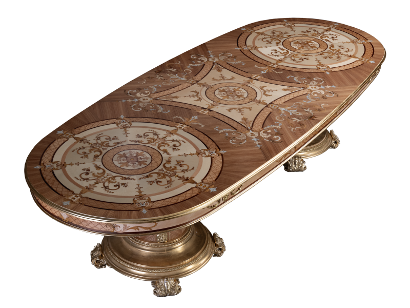 BelCor SF0155CX 02 T 01 dining table Sforza dining room Sublime gold table legs high quality italian materials