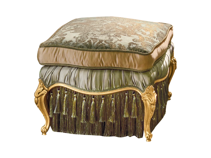 BelCor GD1551CX 01 S 01 pouf Granducale living room Melodia small feet decorative carvings refined classic made in italy furnitures