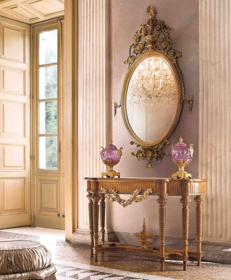 BelCor VE0232BX 02 T 01 console Versailles living room decorative floral carved amphora exclusive italian furniture