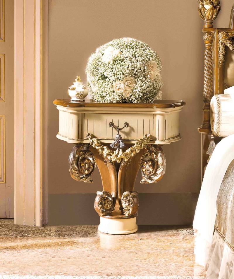 BelCor VE0641PX 01 T 01 night table Versailles bedroom top rich inlay handmade luxury italian furniture