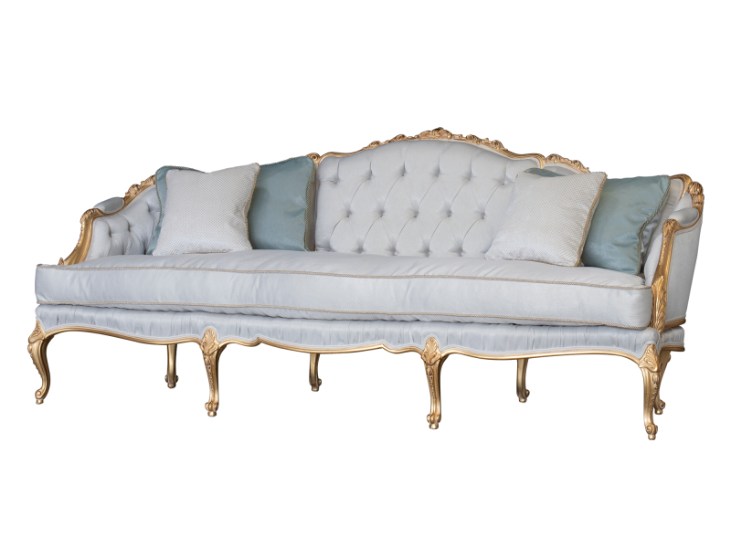 BelCor GD1513LZ 01 S 01 sofa Granducale entrance La Bellezza structure enriched decorative carvings italian luxury design classic craftsmanship