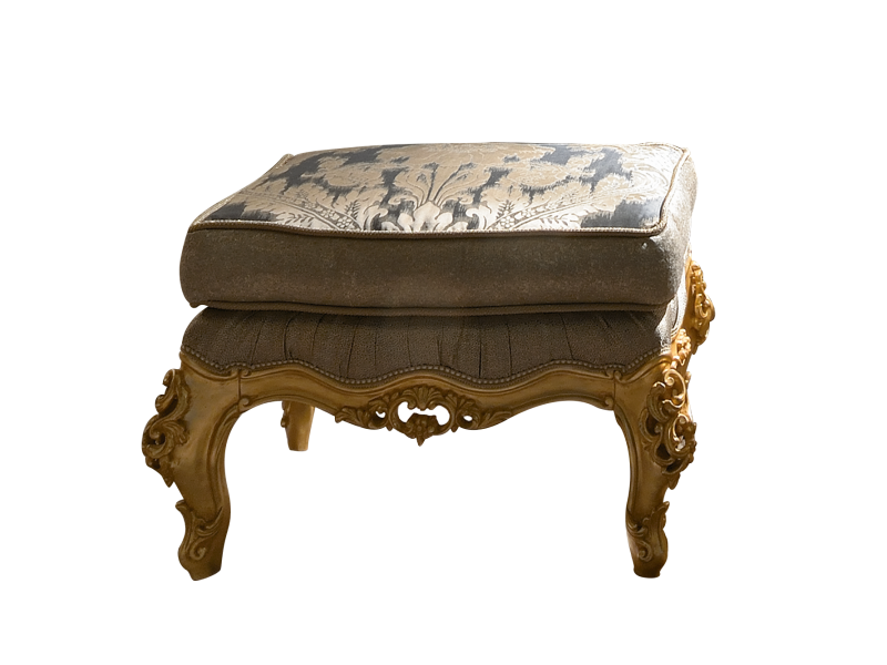 BelCor MS1551DX 01 S 01 pouf Majestic living room Eleganza rich carvings structure made in italy custom made furnistures