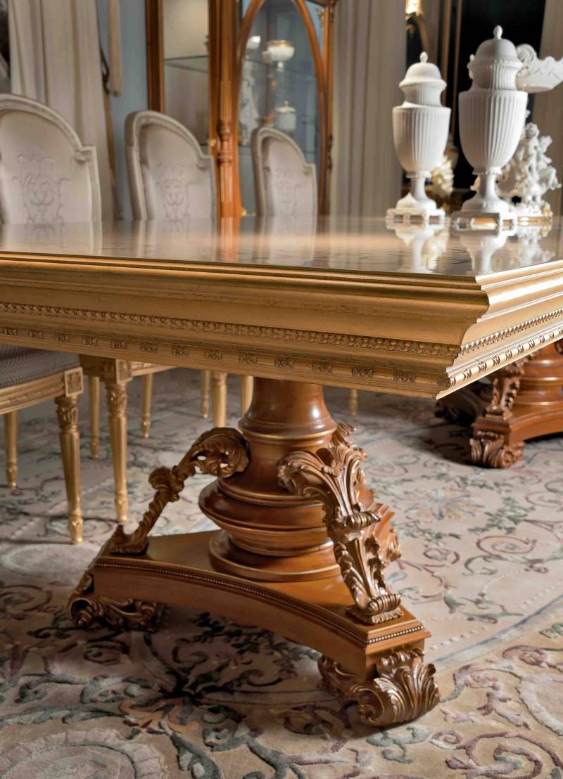 BelCor PA0155CX 03 T 01 dining table Palladio dining room Magnifica rich carved small feet custom made italian furniture