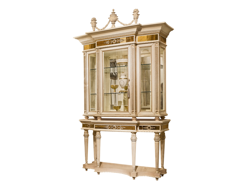 BelCor GD0102BX 01 S 01 showcase Granducale dining room base six carved legs lower shelf luxury made in italy